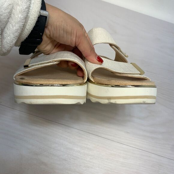 Vionic Womens Brandie Metallic Tip Slip On Sandals Size 11 Platform - Picture 7 of 10